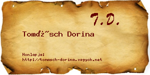 Tomásch Dorina névjegykártya