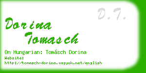 dorina tomasch business card